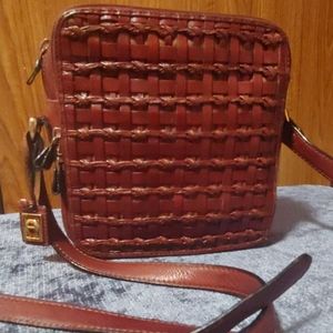 Vintage Etienne Aigner Genuine Leather Woven handb